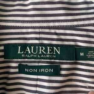 Women’s Lauren by Ralph Lauren Black and White Striped Button down